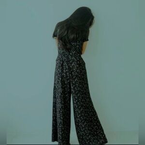Black White Dots Wide Leg Jumpsuits ( local brand Vietnam)- no care tag